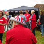 Some of the revellers mingling
