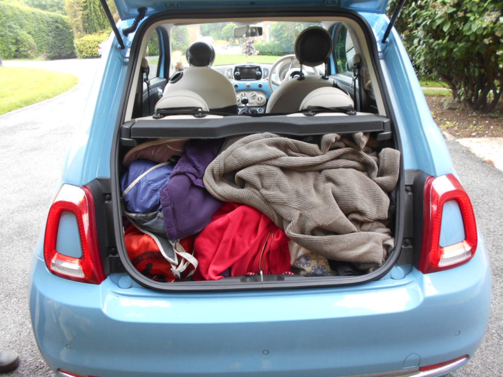 My Fiat 500 Packed For Holiday