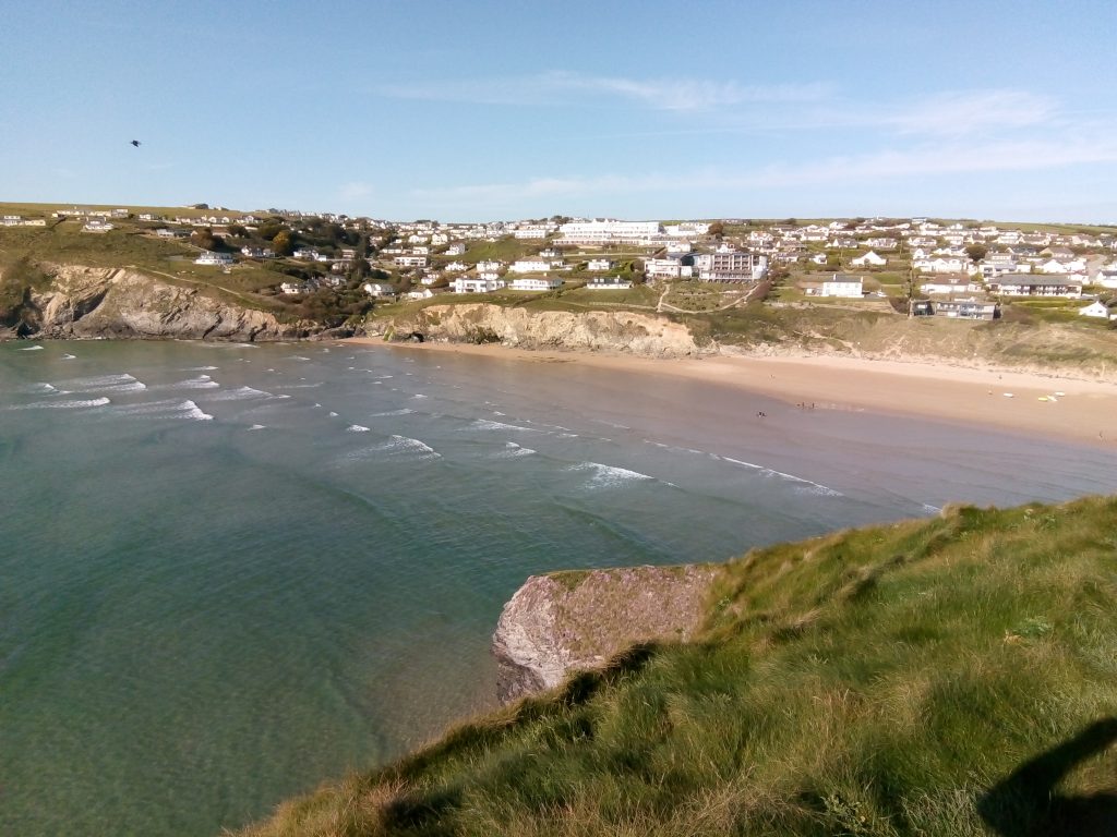 Cliff walk at Mawgan Porth beach