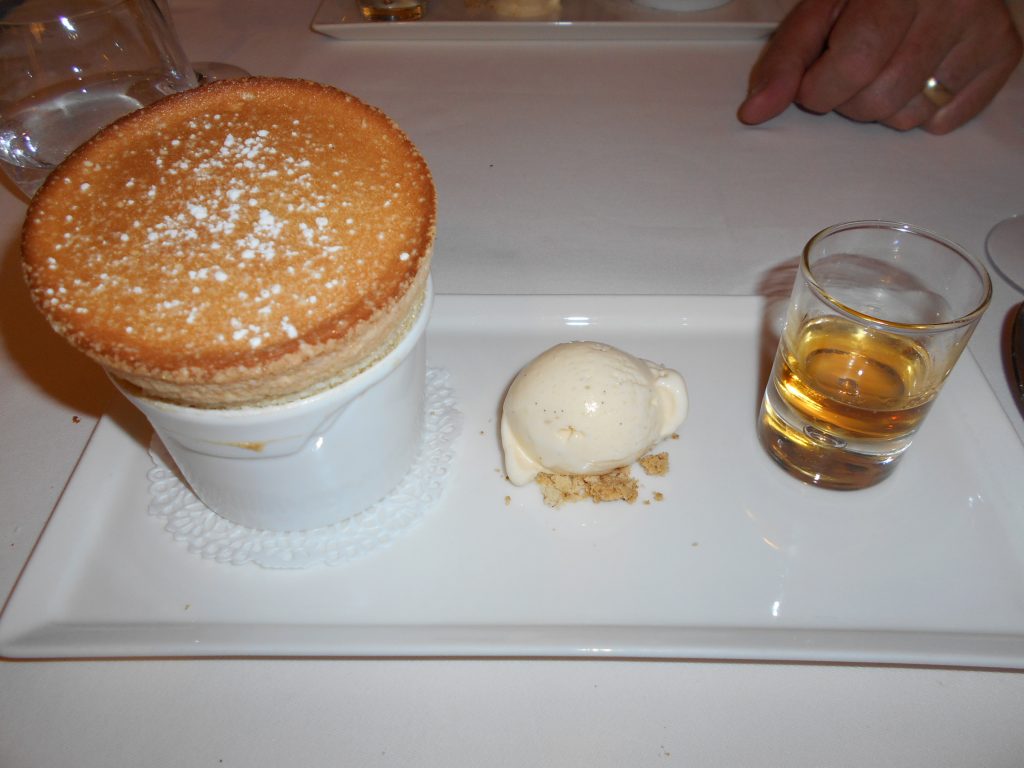 Grand Marnier Souffle Dessert at Grand Hotel Des Bains Locquirec