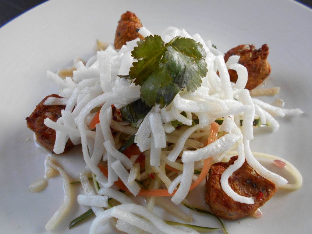 Jack Fruit Fritters & Noodles at The Oaks