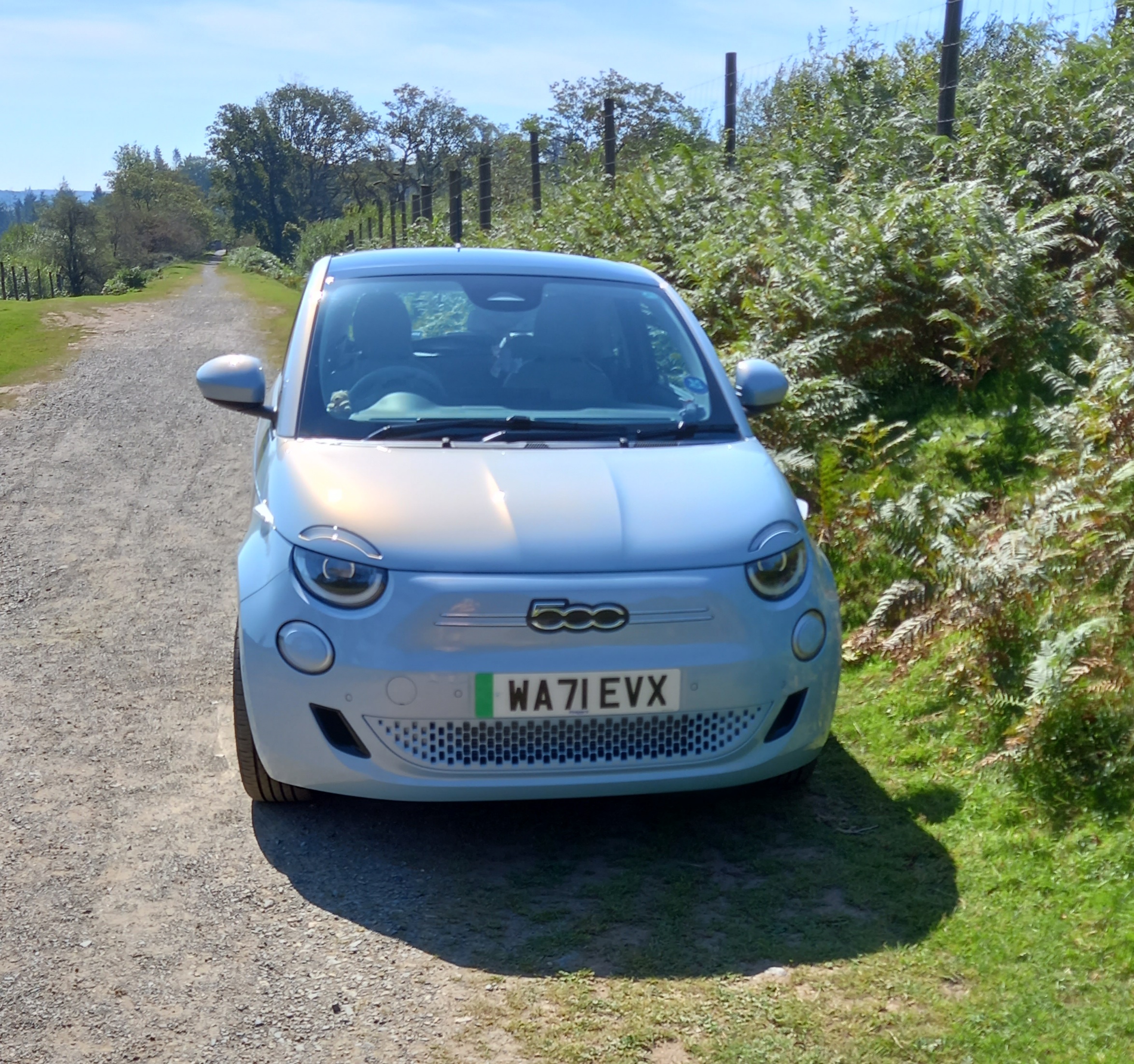 Fabio the Fiat 500e at Burrator Reservoir