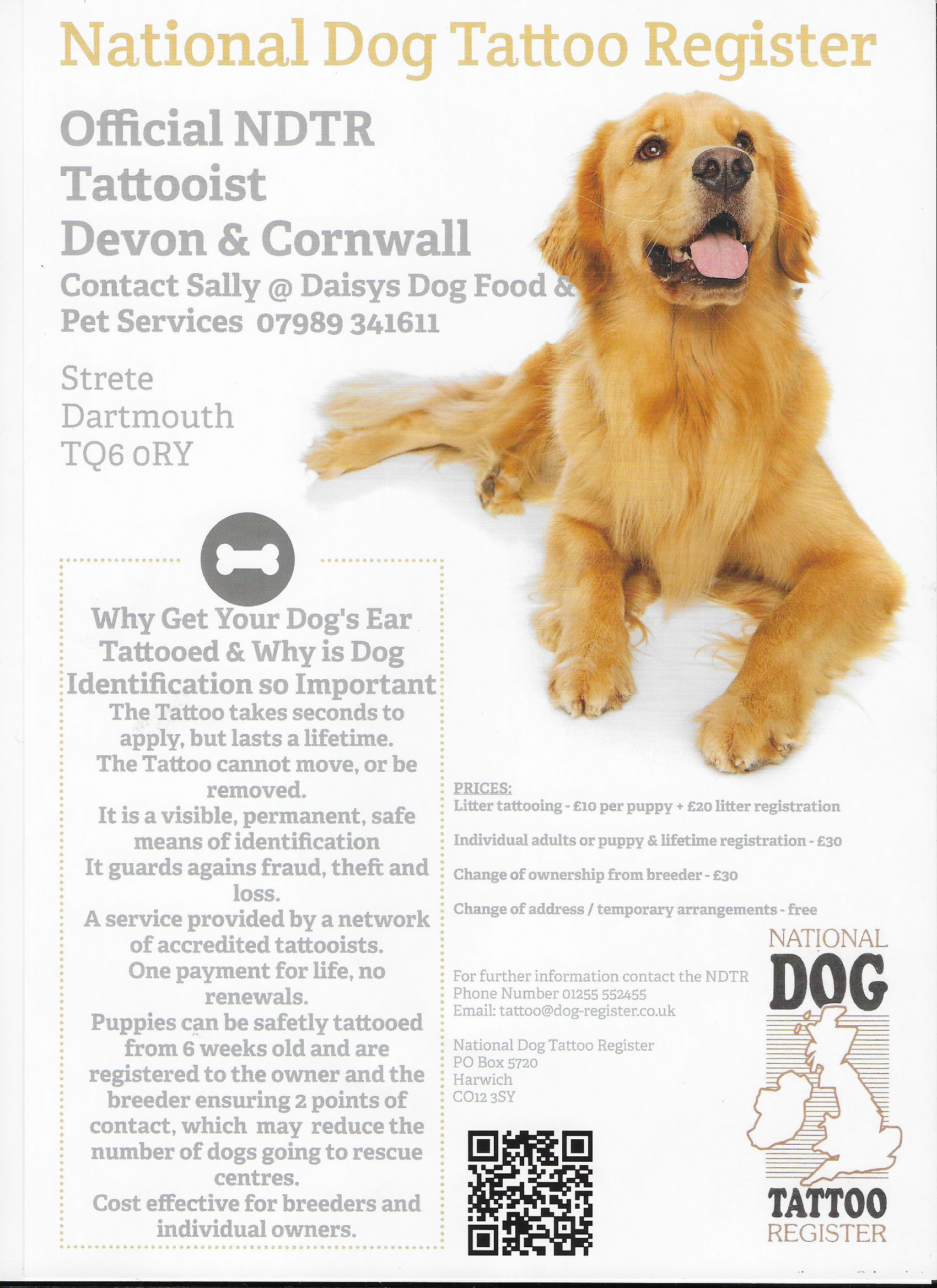 National Dog Tattoo Register Tattooist Devon & Cornwall