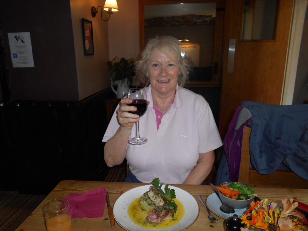 Enjoying Lunch at the New Inn Cross Somerset