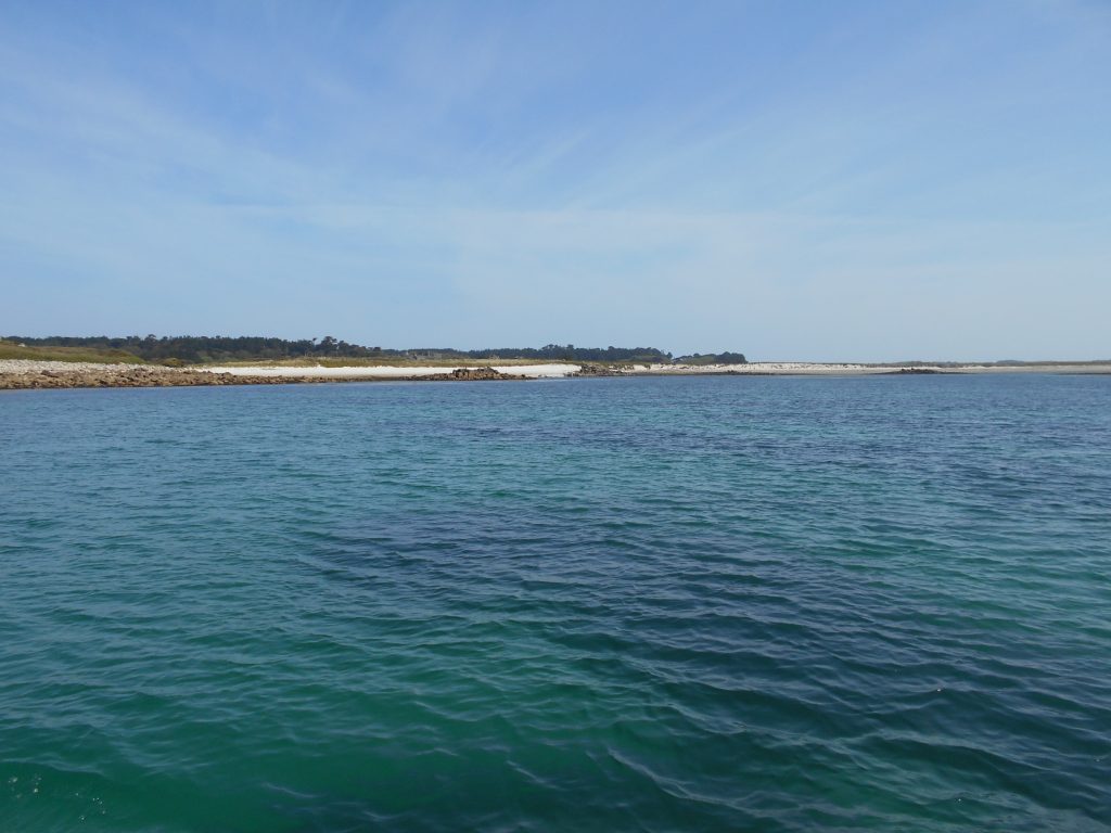 Approaching Tresco Isles of Scilly from boat