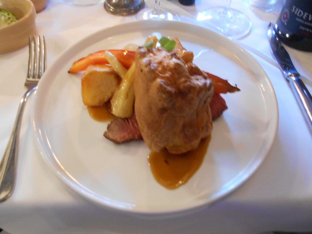 Sunday Dinner Roast Sirloin Star Castle Hotel Isles of Scilly 