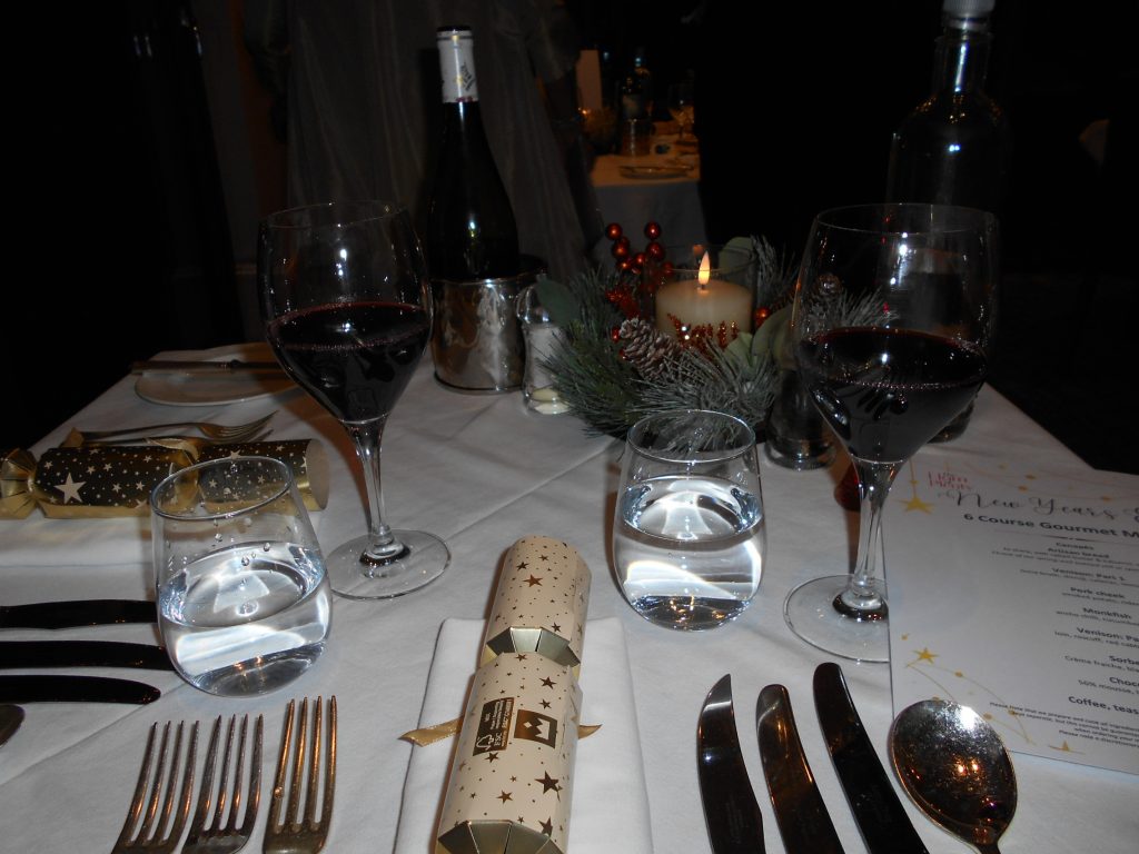 Our table at The Horn of Plenty New Years Eve Gourmet Dinner