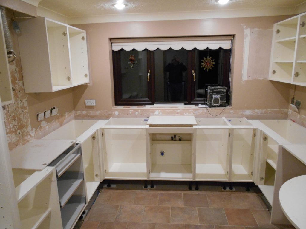 Keith Holder Kitchens Base Units Screwed into place