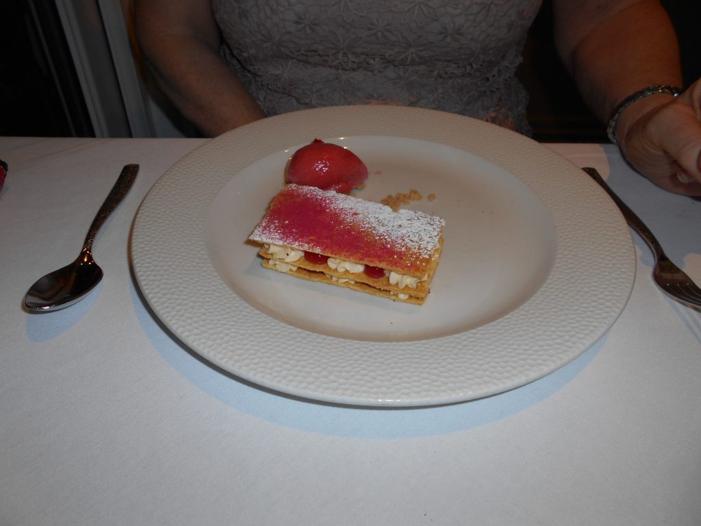 The Talland Bay Hotel Rhubarb and Custard Mille Feuille