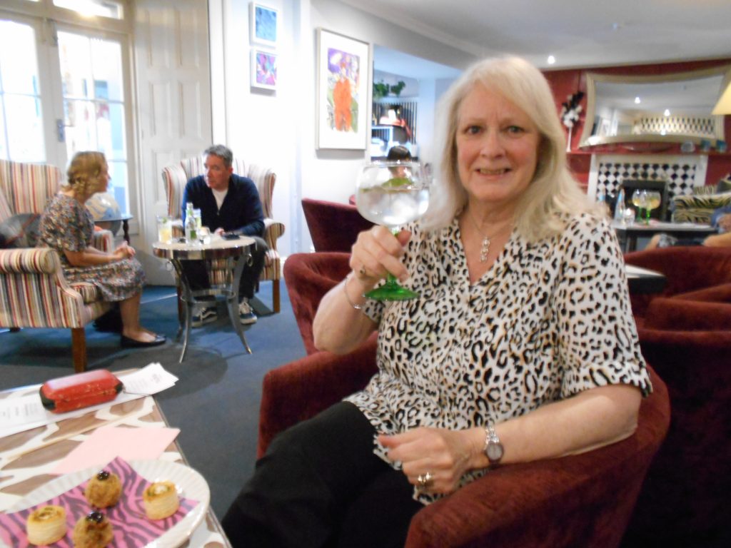 Talland Bay Hotel G & T and canapes