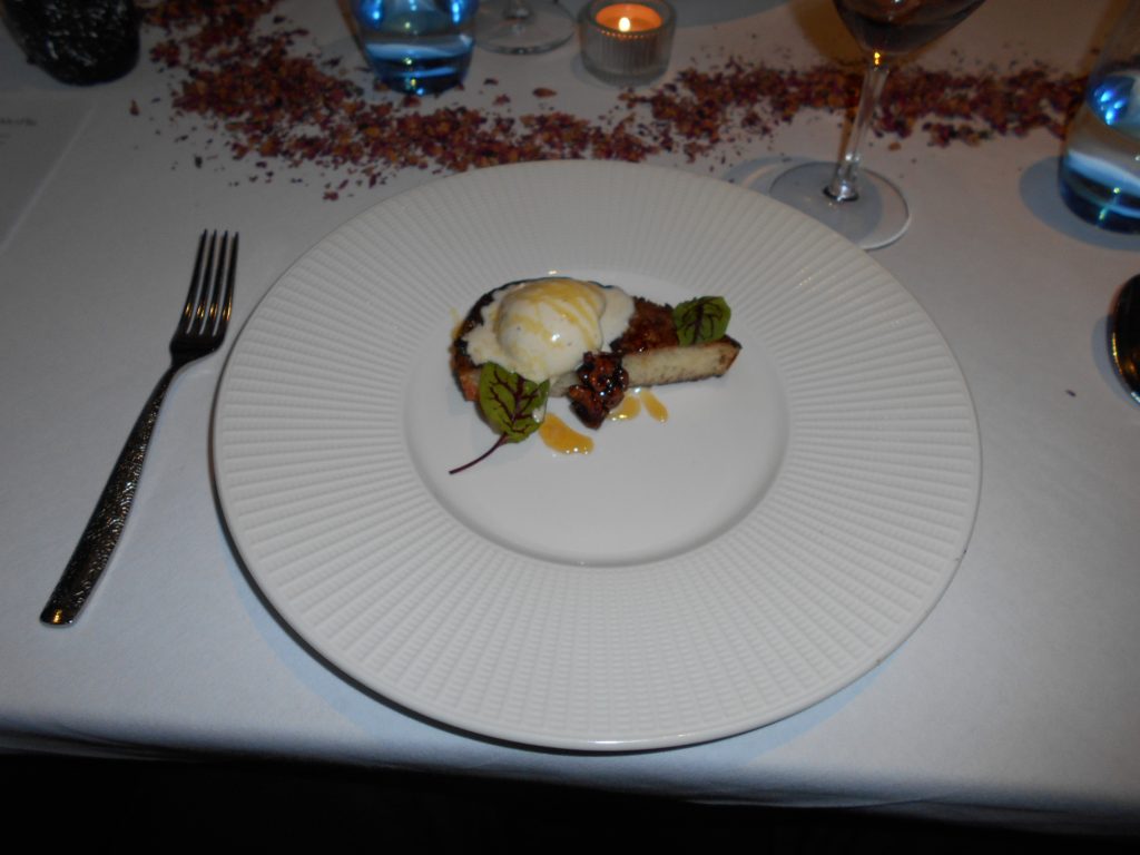 Blue Cheese on Toast from the Tasting Menu of the Talland Bay Hotel