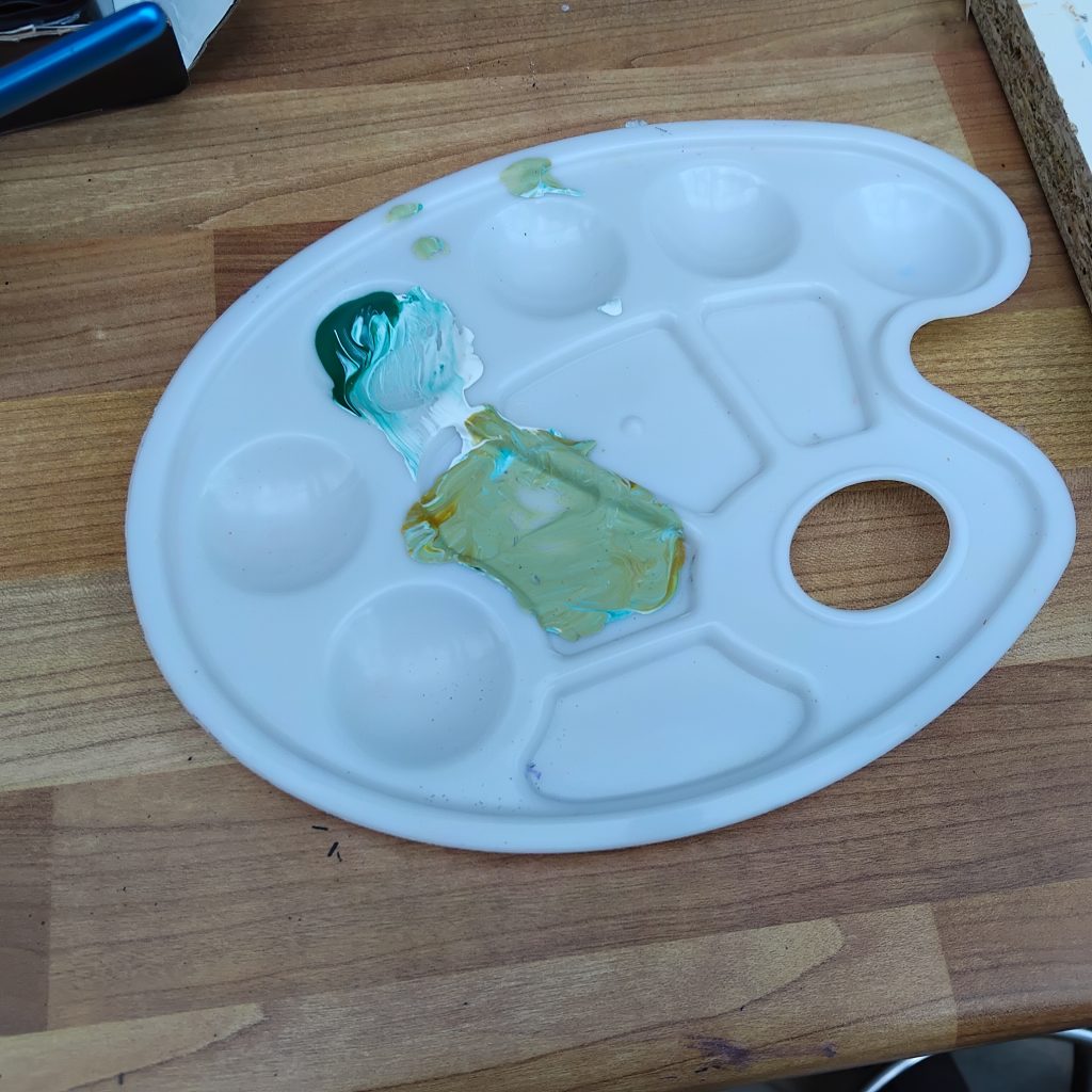Paint palette for acrylic painting
