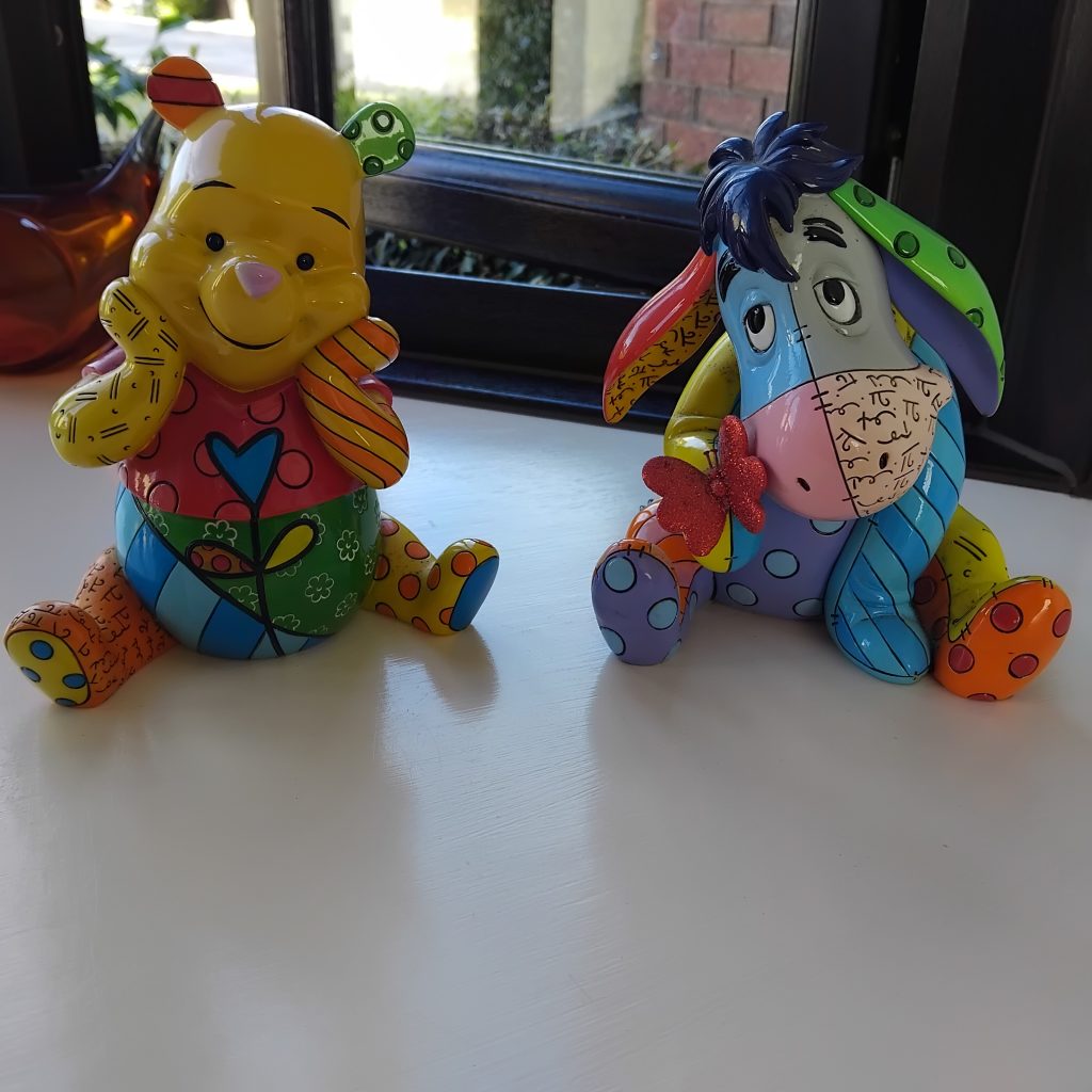 Pooh and Eeyore China Ornaments